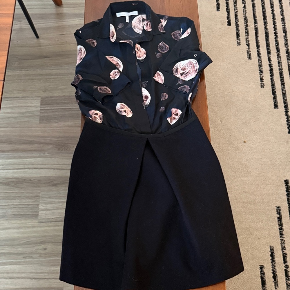 Victoria Beckham Blue and Pink Artistic Mini Dress
